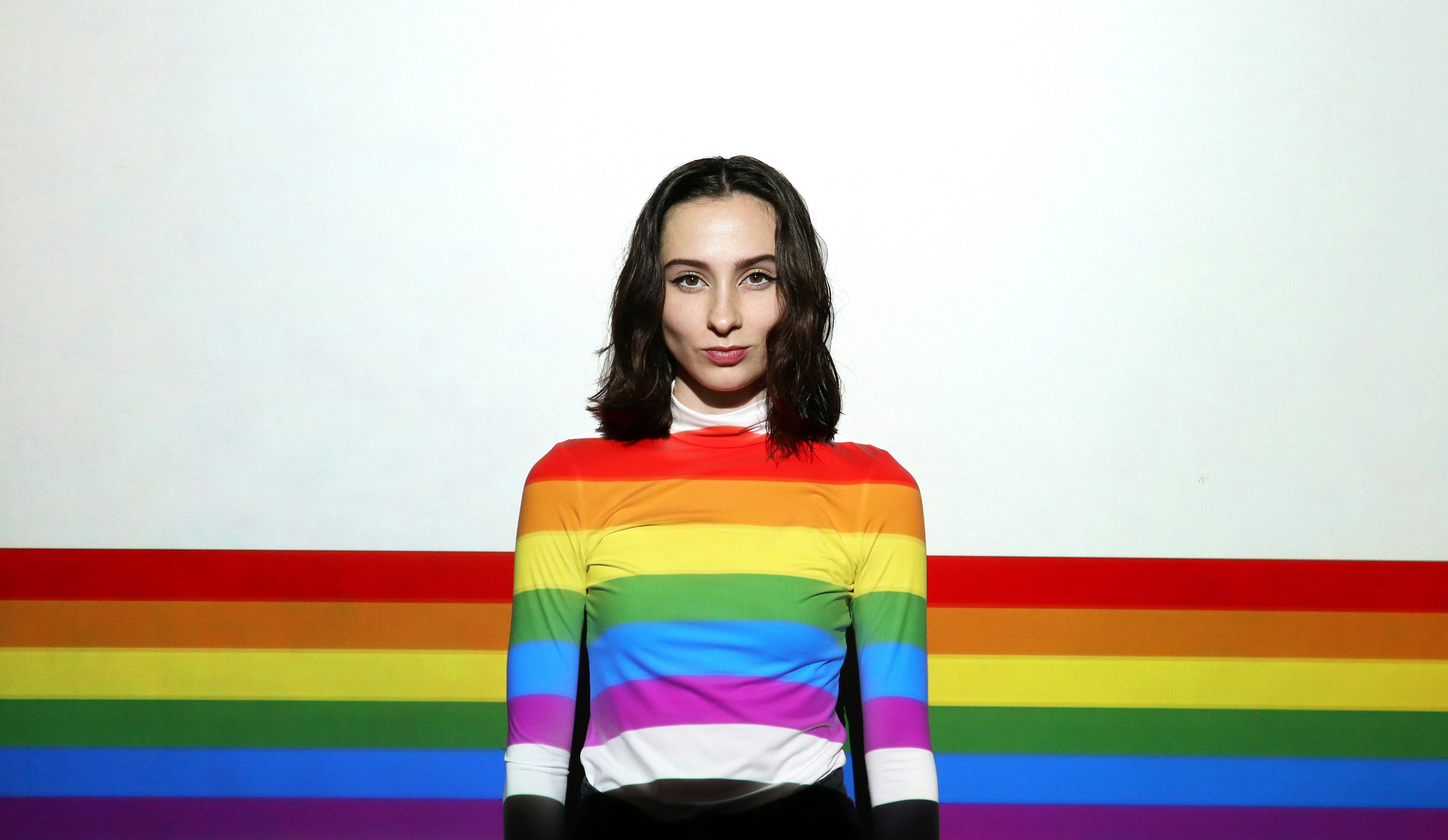 LGBTQ+ girl posing
